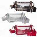  Fold Over Magnetic Snap Gameday Crossbody Clear - 10 COLORS