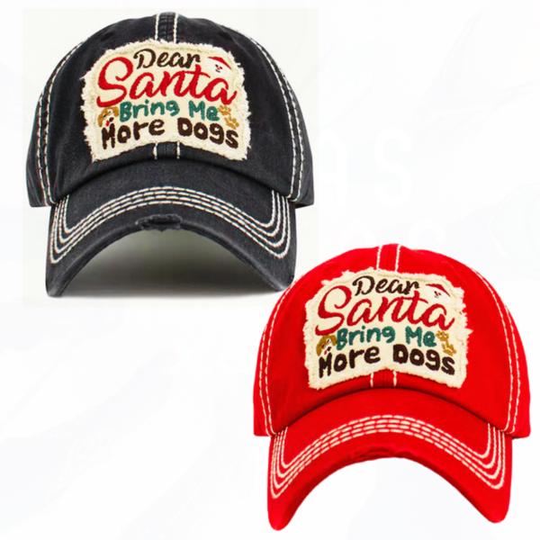 Dear SANTA Bring Me More DOGS Hats - FREE SHIPPING