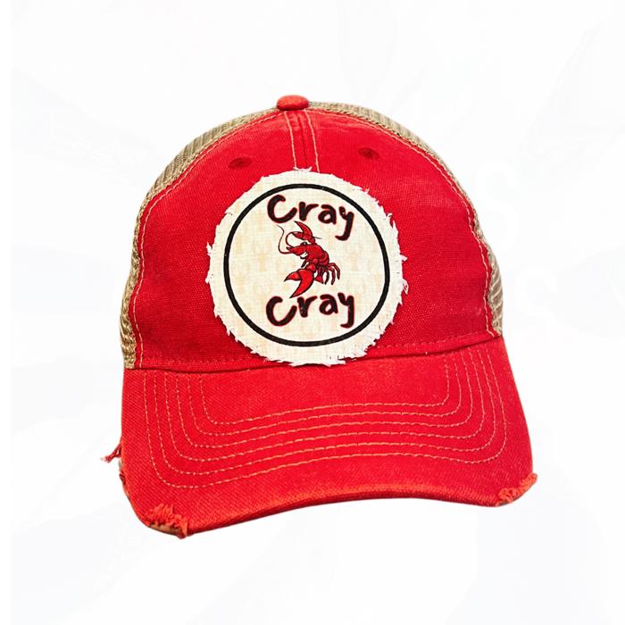 CRAY CRAY Crawfish & Mardis Gras Season Trucker Hats - Many Colors