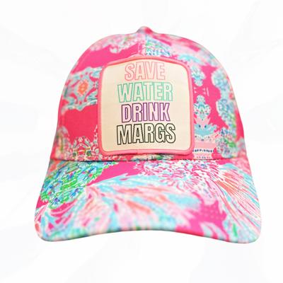 SAVE WATER DRINK MARGS FLORAL HAT