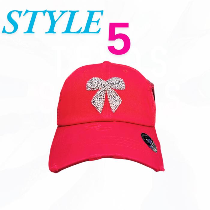 TEXAS SISTAS BLING BOW HATS