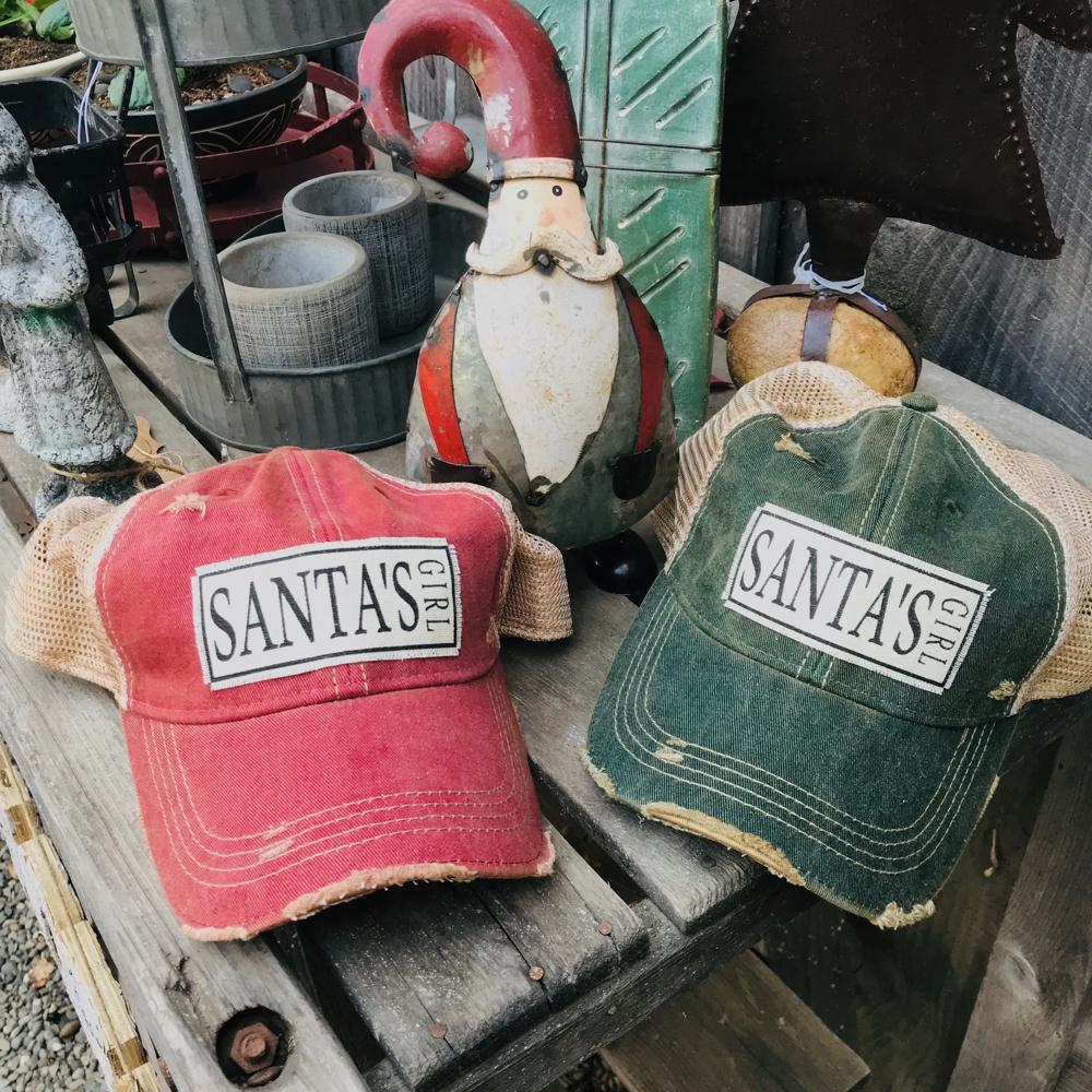 SANTA'S GIRL TRUCKER HAT