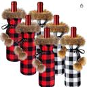  Sassy Holiday Fur Wine Liquor Bags - FREE SHIPPING