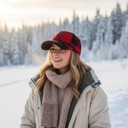  CC Sherpa Buffalo Plaid Baseball Cap Red Black