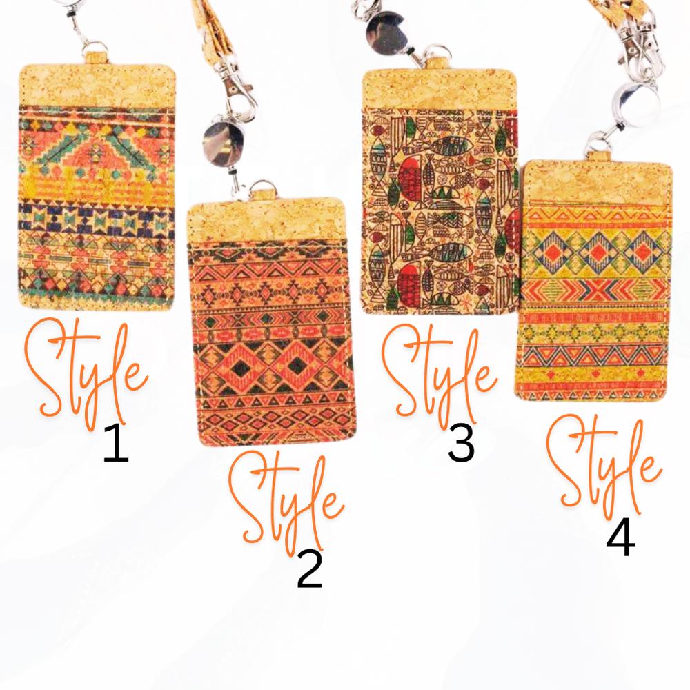 Santa Fe Fall Cork Retractible ID Holders - 4 Styles