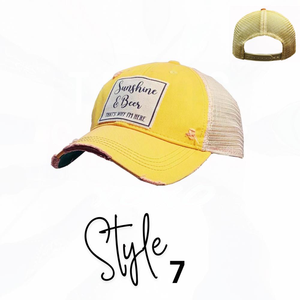 Sassy Trucker Hats - Sunshine Collection