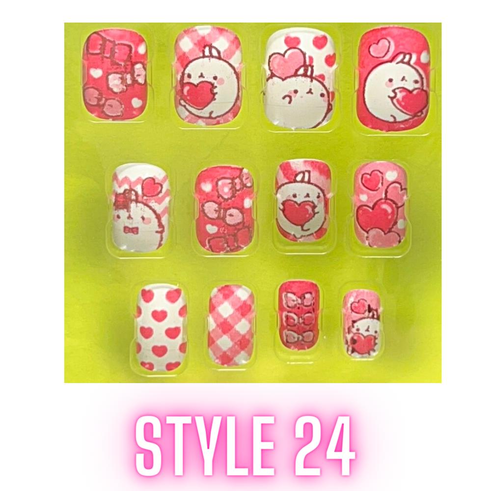 So Cute KIDS Press On Nails - Stocking Stuffers - FREE SHIPPING