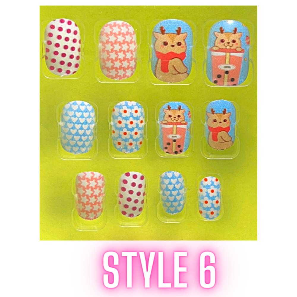 So Cute KIDS Press On Nails - Stocking Stuffers - FREE SHIPPING