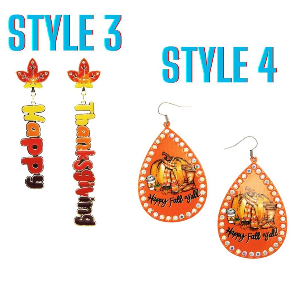 Happy Thanksgiving Earring Collection - FREE SHIPPING