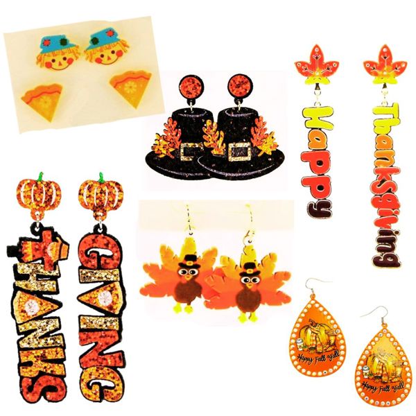 Happy Thanksgiving Earring Collection - FREE SHIPPING