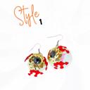 Style 1 Halloween Sequin Eyball Earrings  - 3 Styles