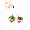 Style 2 Halloween Sequin Eyball Earrings  - 3 Styles