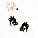 Style 4 Halloween Earrings Boo Cat Collection
