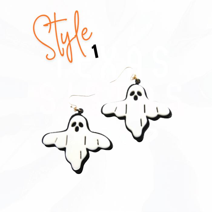 Halloween Earrings Boo Cat Collection