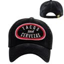 Black Tacos and Cervezas Hats - Black or Tan