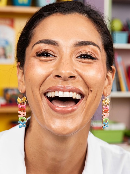 Super Cute BOW TEACH Stud Earrings