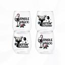  Sassy Holiday Wine Tumblers 4 Pack