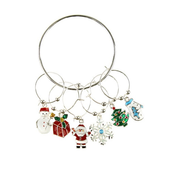 CHRISTMAS WINE CHARMS