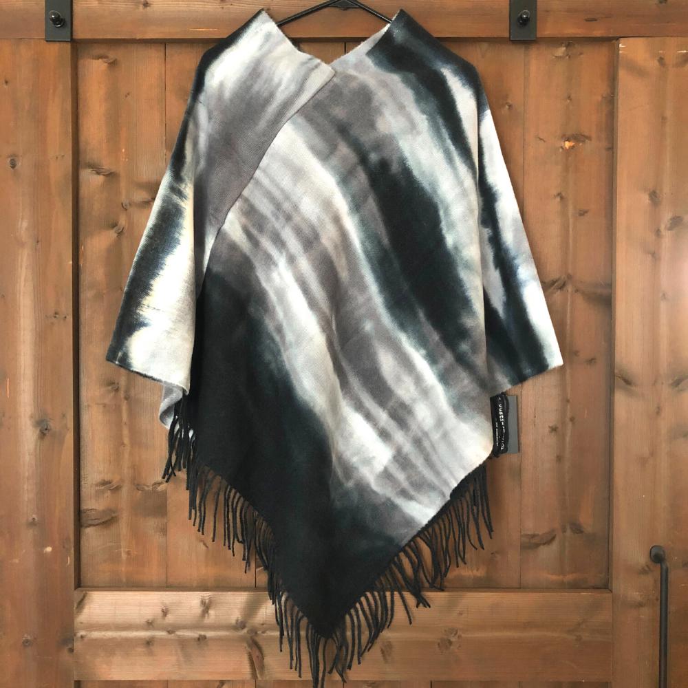 Super Cute Tie-Dye Fringe Poncho