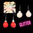  Holiday GLITTER Ornament Dangle Earrings - FREE SHIPPING