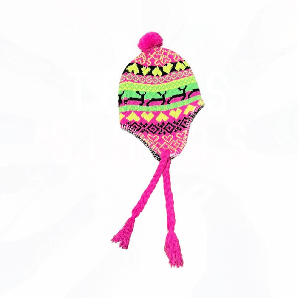 Super Cute Pink Deer Pom Beanie 