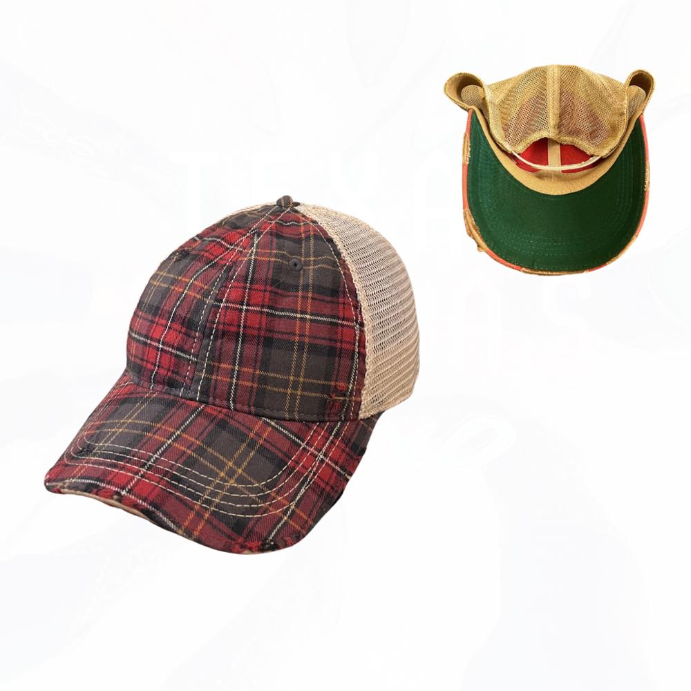 Merry Country Christmas Plaid Trucker Hat - FREE SHIPPING