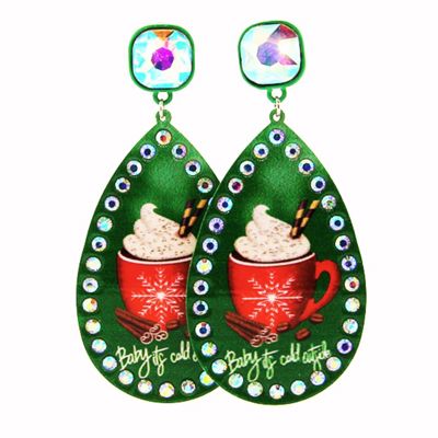 Baby it's cold outside Christmas Earrings