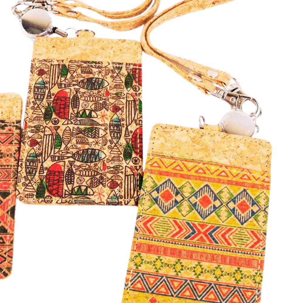 Santa Fe Fall Cork Retractible ID Holders - 4 Styles