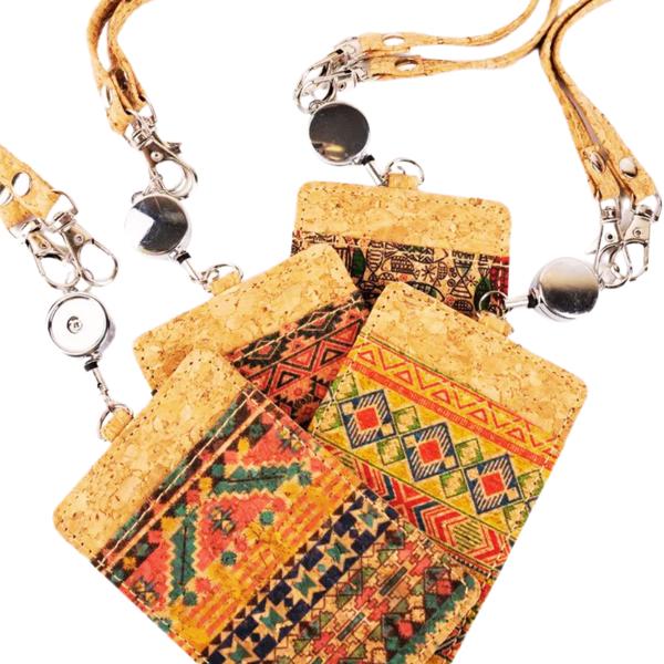 Santa Fe Fall Cork Retractible ID Holders - 4 Styles