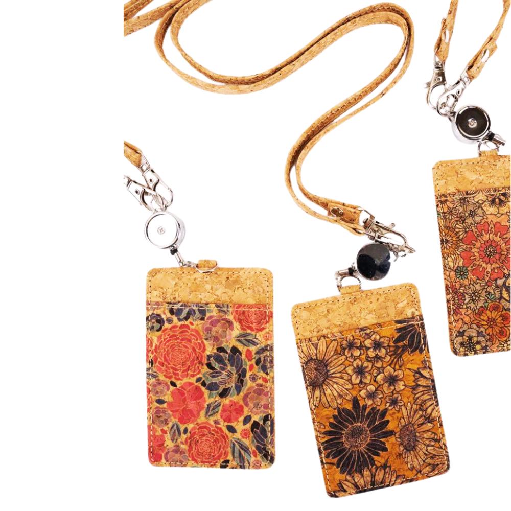 SO CUTE Cork Retractible ID HOLDERS - STOCKING STUFFERS