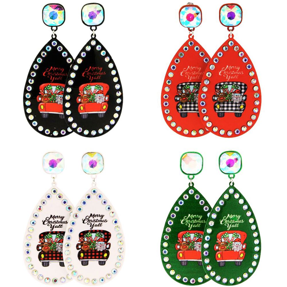 Merry Christmas Yall Earrings - FREE SHIPPING