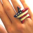  USA FLAG BLING STRETCH RINGS