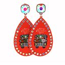 RED Merry Christmas Yall Earrings - FREE SHIPPING