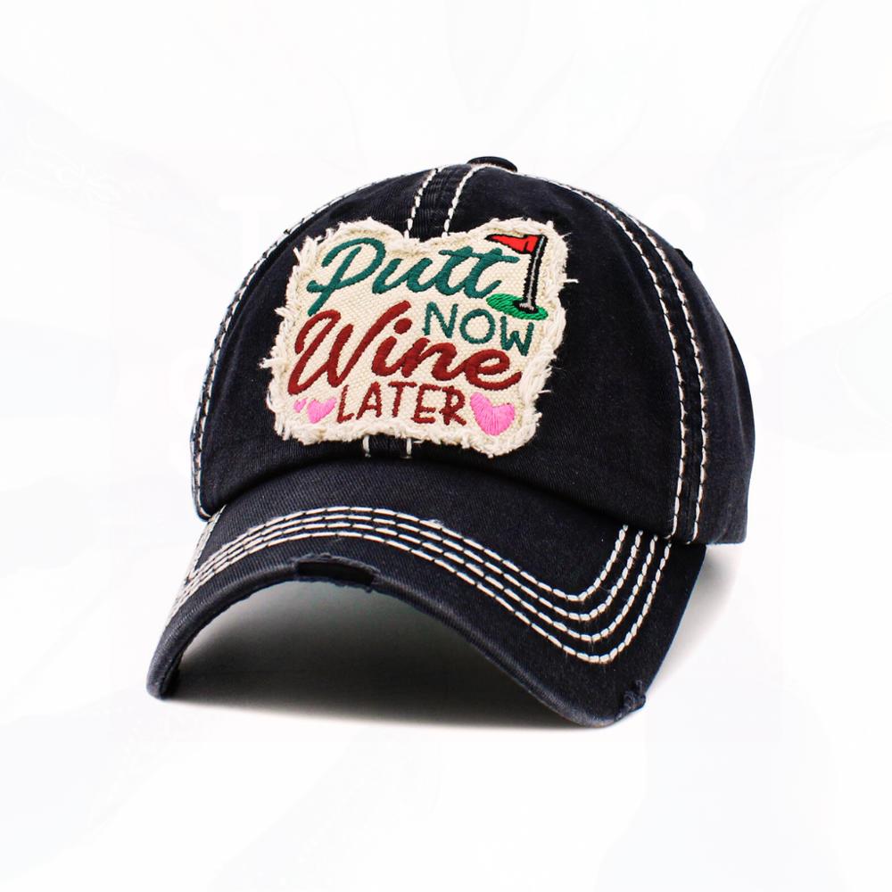 Putt Now Wine Later Hat - FREE SHIPPING