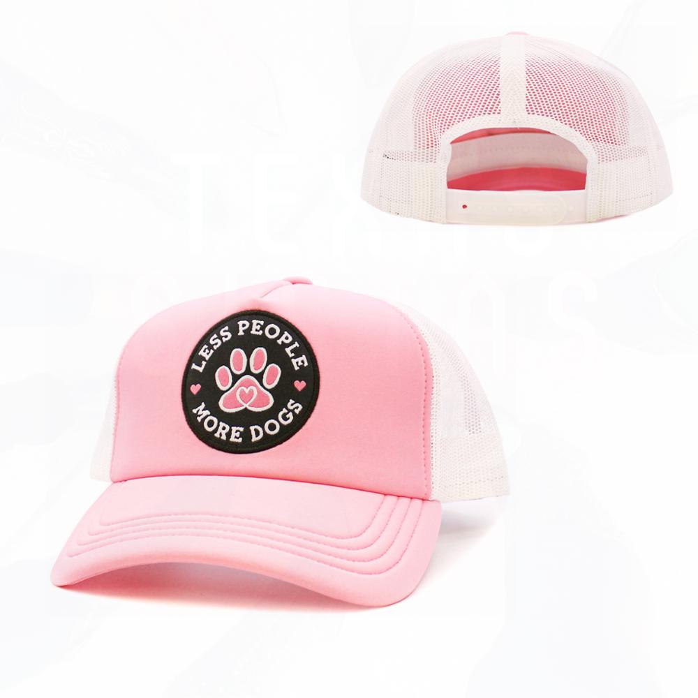 LESS PEOPLE MORE DOGS FOAM TRUCKER HATS - FREE SHIPPING