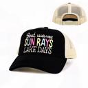  Boat Waves Sun Rays Lake Days Trucker Hat - FREE SHIPPING