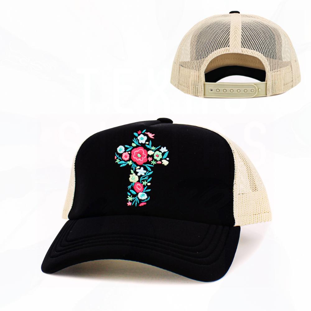 Flower Cross Foam Trucker Hat - FREE SHIPPING