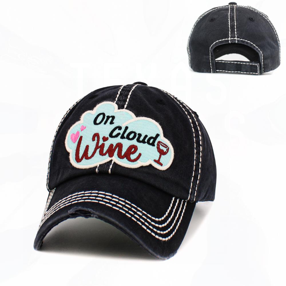 ON CLOUD WINE Distressed Hat