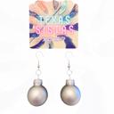 SILVER SUPER CUTE MATTE ORNAMENT EARRINGS