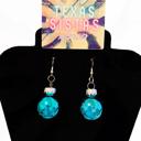 TURQUOISE SO CUTE SHINY ORNAMENT EARRINGS