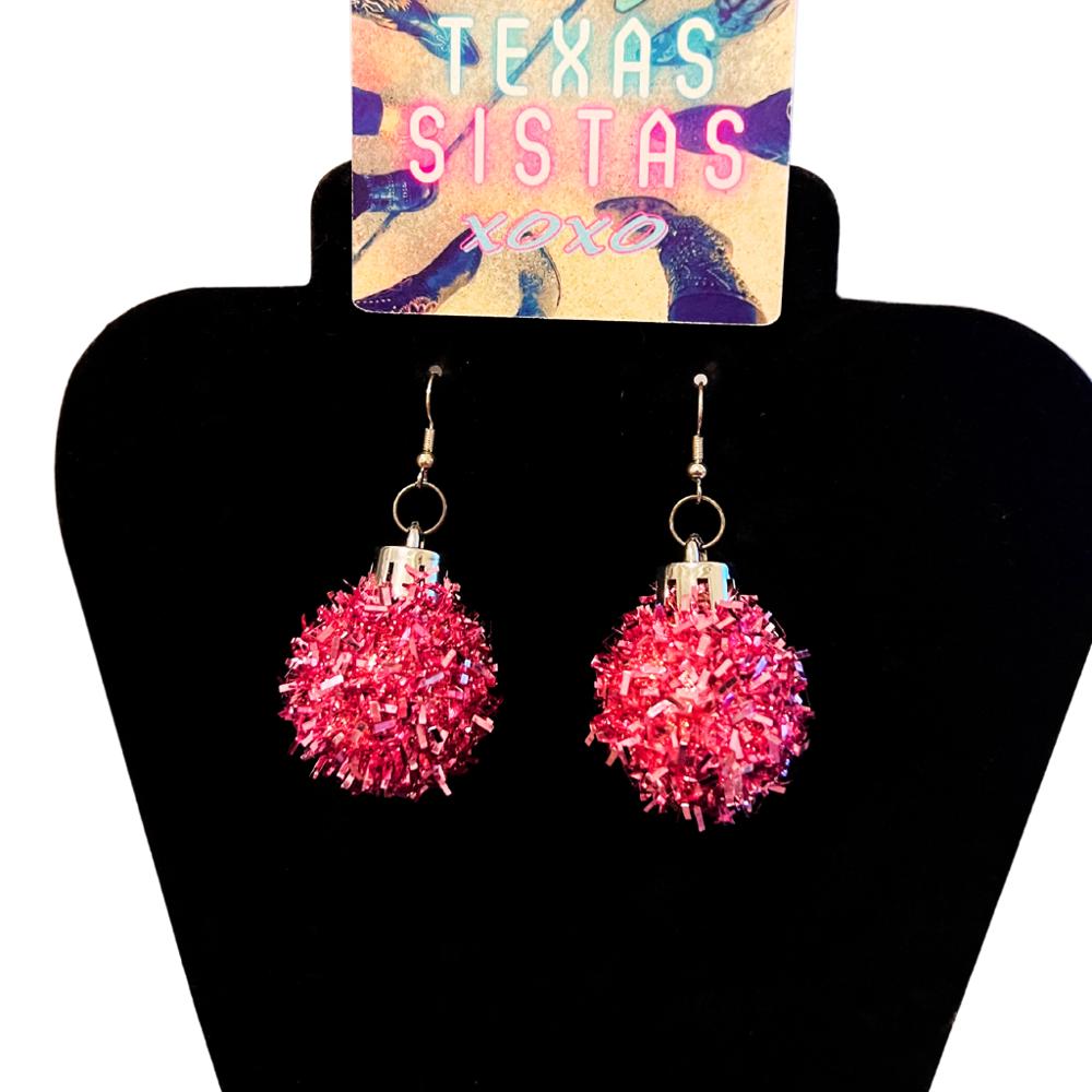 SO CUTE Tinsel Time Party Holiday Earrings - FREE SHIPPING