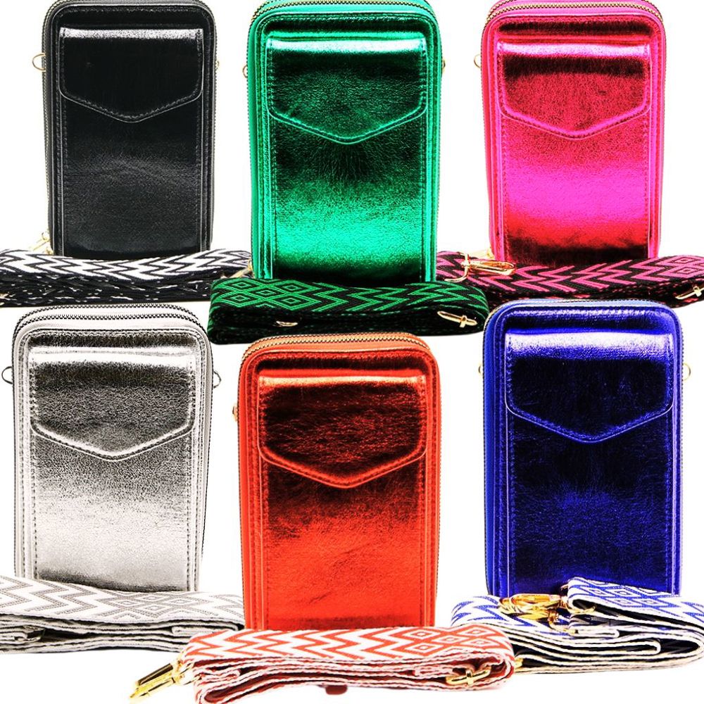 Metallic Holiday Crossbody Guitar Strap Bags