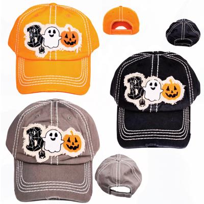 BOO GHOST HALLOWEEN Patch Hats - Orange or Black