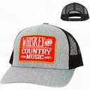  WHISKEY AND COUNTRY MUSIC TRUCKER HAT - FREE SHIPPING