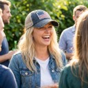  AMERICAN FLAG TRUCKER HAT