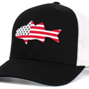 BLACK FISH FLAG PATCH TRUCKER HATS - FREE SHIPPING