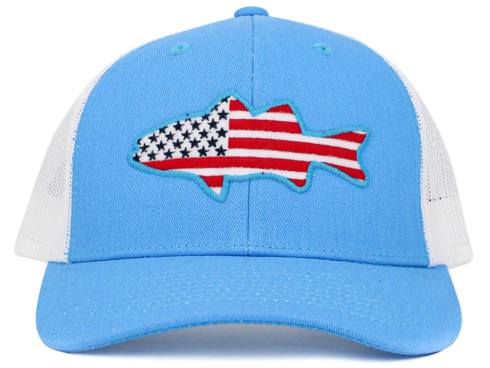 FISH FLAG PATCH TRUCKER HATS - FREE SHIPPING