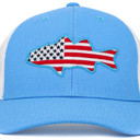 BLUE FISH FLAG PATCH TRUCKER HATS - FREE SHIPPING