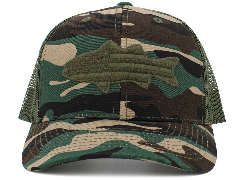 FISH FLAG PATCH TRUCKER HATS - FREE SHIPPING