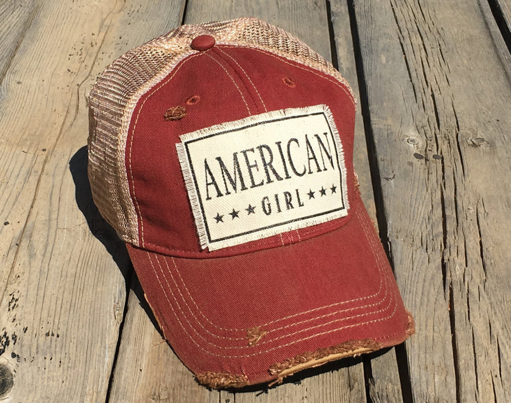 AMERICAN GIRL TRUCKER HAT